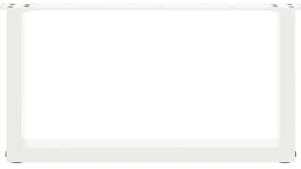 vidaXL Πόδια Τραπεζιού Σαλονιού σε Σχήμα U 2 τεμ. Λευκά 70x(30-31) εκ. Ατσάλι