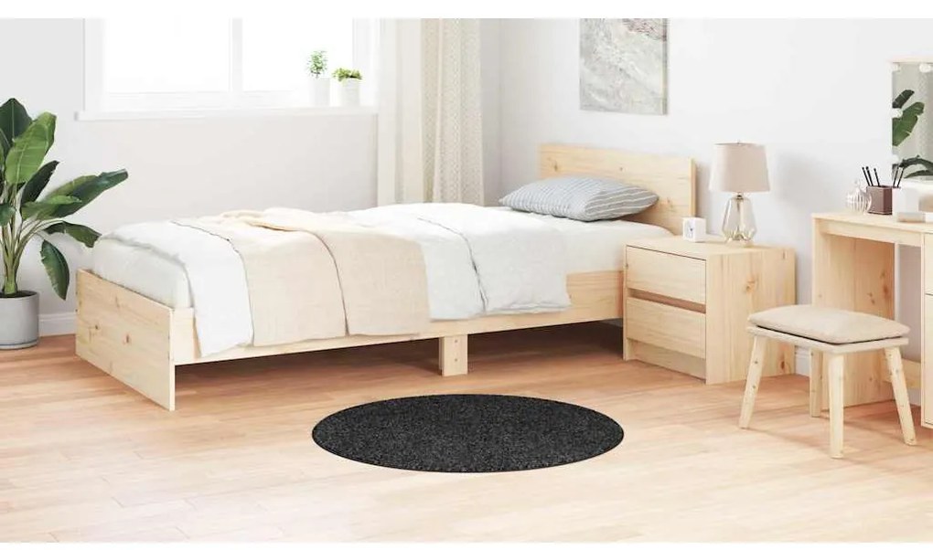 vidaXL Χαλί Σκούρο Γκρι 90 x 90 cm Πολυπροπυλένιο