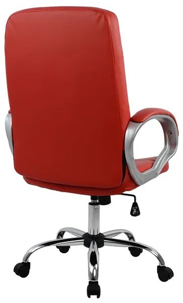 ΚΑΡΕΚΛΑ ΓΡΑΦΕΙΟΥ HM1024.07 KOKKINH IVERN ΜΕ ΠΟΔΙ ΧΡΩΜΙΟΥ 64x55x112-120Υ εκ.