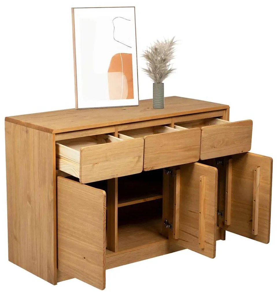 vidaXL Μπουφές SAUDA Δρυς 114x43x75,5 εκ. από Μασίφ Ξύλο Πεύκου