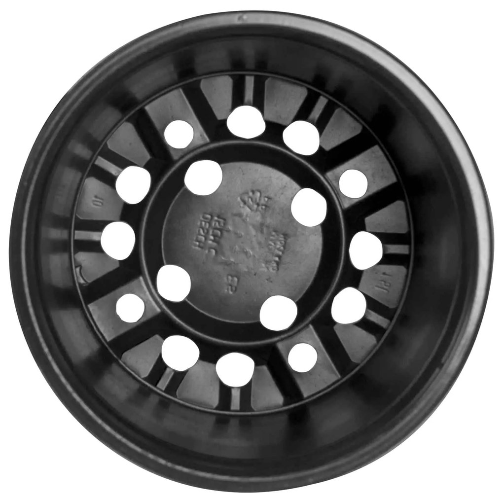 vidaXL Γλάστρα Λουλουδιών 100 pcs Μαύρο Ø 15 x 12.5 εκ. Πλαστικό