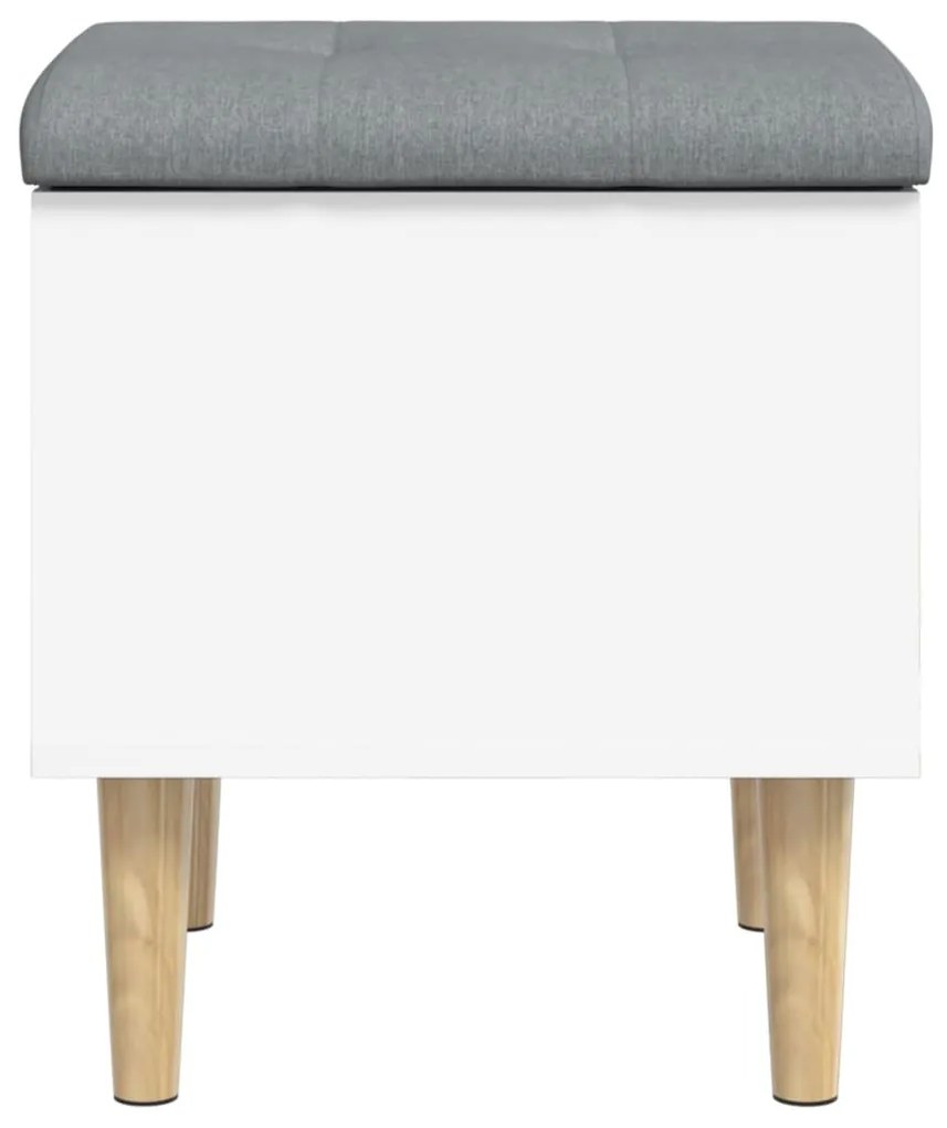 vidaXL Παγκάκι Αποθήκευσης Λευκό 42 x 42 x 46 εκ. από Επεξεργ. Ξύλο