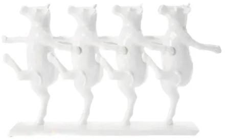 Διακοσμητικό Αγελάδες Που Χορεύουν Λευκό 39,5x7x23 εκ. - Λευκό