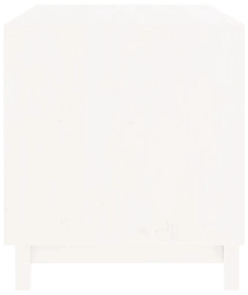 Σπιτάκι Σκύλου Λευκό 90 x 60 x 67 εκ. από Μασίφ Ξύλο Πεύκου - Λευκό