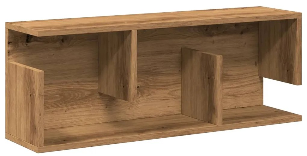 Ντουλάπι Τοίχου Αρτισιανή Δρυς 80x20x30 εκ. Επεξεργασμένο Ξύλο - Καφέ