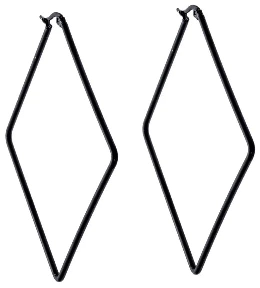 Σκουλαρίκια Senza Steel 5,5cm Black Plated