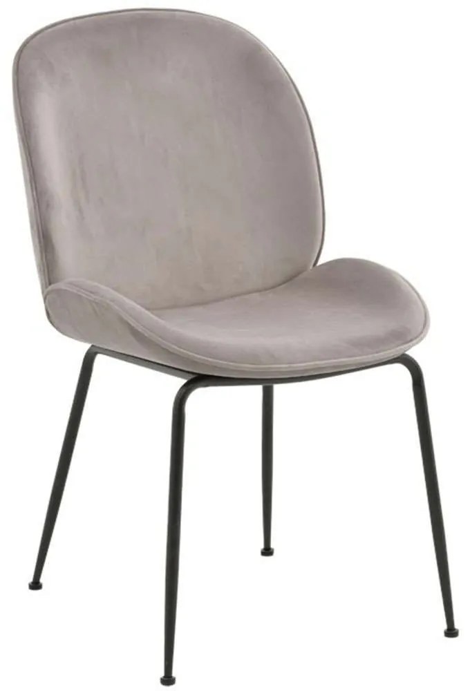 Καρέκλα Adelaide 264-000008 47x64x88cm Grey Βελούδο, Μέταλλο