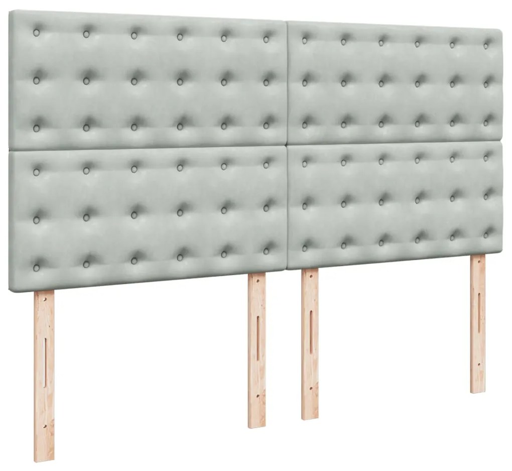 ΚΡΕΒΑΤΙ BOXSPRING ΜΕ ΣΤΡΩΜΑ ΑΝΟΙΧΤΟ ΓΚΡΙ 200X200 ΕΚ. ΒΕΛΟΥΔΙΝΟ 3294742