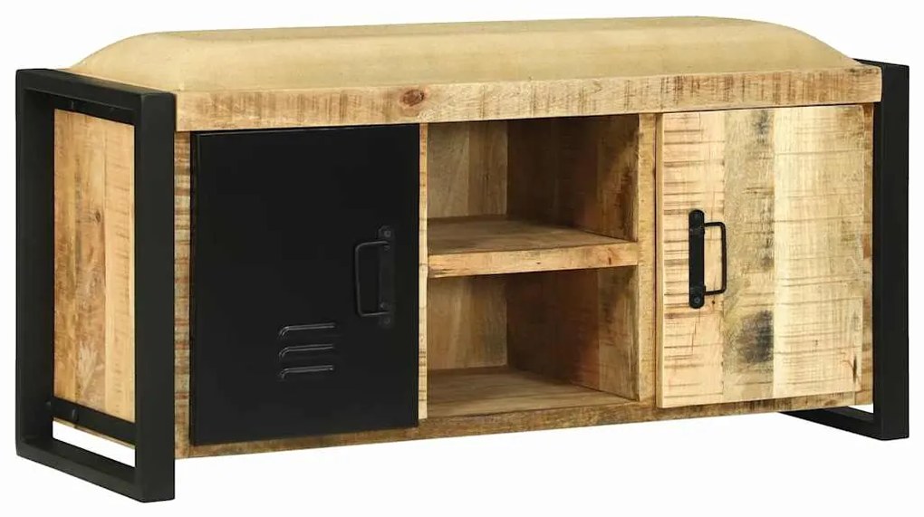 vidaXL Ντουλάπα Πάγκου Καφέ 100 x 35 x 50 εκ Μασίφ ξύλο μάνγκο