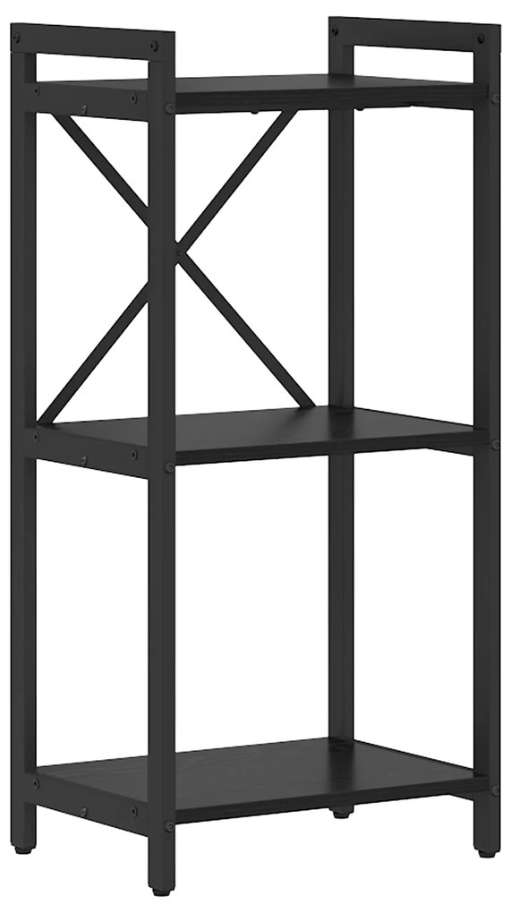 vidaXL Βιβλιοθήκη Μαύρη δρυς 40 x 30 x 83 εκ Επεξεργασμένο ξύλο