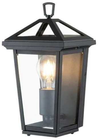 Φανάρι  Απλίκα Φωτιστικό Τοίχου 1xE27 Μαύρο IP44  30cm  Alford Place QN-ALFORD-PLACE7-S-MB Quintiesse Elstead Lighting-QN-ALFORD QN-ALFORD-PLACE7-S-MB