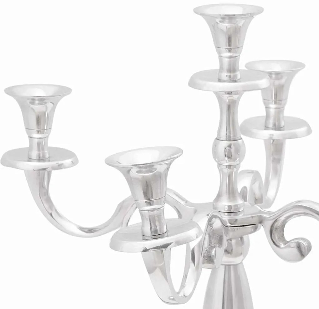 vidaXL Κηροπήγιο Ασημί 39x39x60 εκ. Αλουμίνιο
