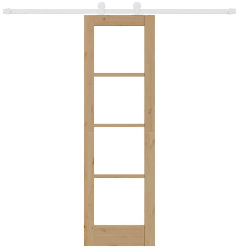 vidaXL Συρόμενη Πόρτα ORKDAL Καφέ 61 x 198.5 εκ. Ξύλο και μέταλλο
