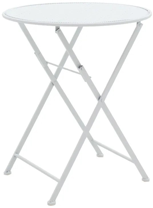 Τραπεζαρία Walen pakoworld σετ 3τεμ μέταλλο λευκό