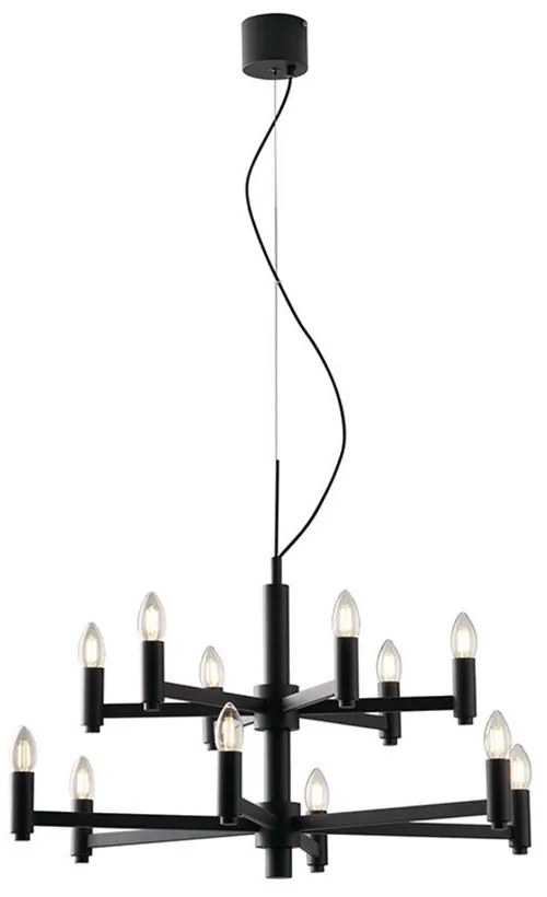 Φωτιστικό Οροφής Κρεμαστό I-Karol-12 E14 120x72x38,5cm Grey Luce Ambiente Design