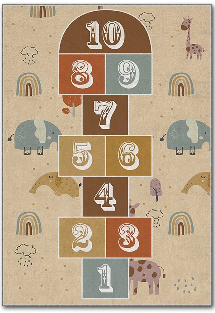 Χαλί Hmı Kdc-117 504NGR1204 Beige-Multi Conceptum Hypnose 80X140cm