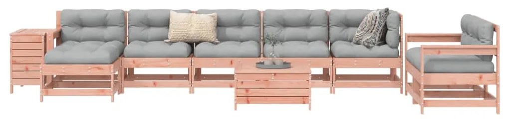 Καναπές Κήπου Σετ 10 Τεμαχίων Μασίφ Ψευδοτσούγκα Ελάτης