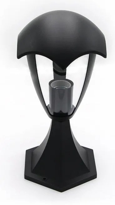 Adeleq Φανάρι Αλουμινίου Επιδαπέδιο H33cm L19cm Ντουί E27 IP44 Μαύρο 9-3641