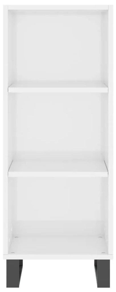 vidaXL Ντουλάπι Γυαλιστερό Λευκό 34,5 x 32,5 x 90 εκ. Επεξεργ. Ξύλο