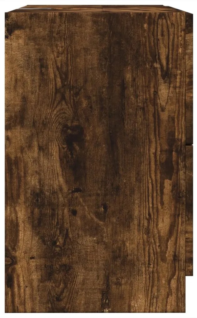 vidaXL Ντουλάπι Νιπτήρα Καπνιστή Δρυς 59x37x59 εκ. Επεξεργασμένο Ξύλο