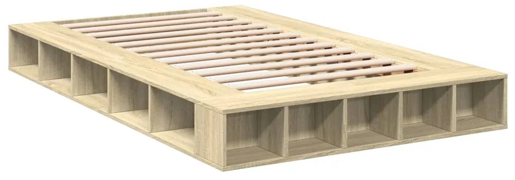 vidaXL Πλαίσιο Κρεβατιού Sonoma Δρυς 120x200 εκ. Επεξεργασμένο Ξύλο