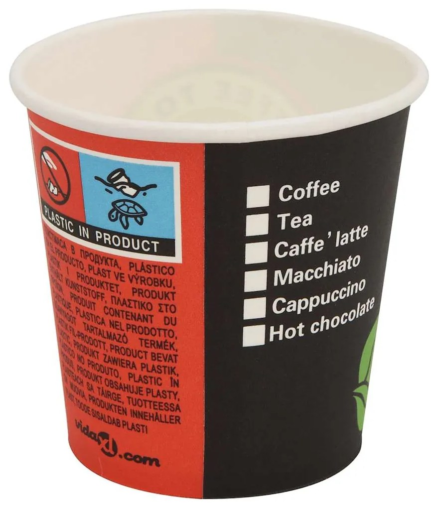 vidaXL Ποτήρια Καφέ μιας Χρήσης 1000 τεμ. 120 ml (4 oz) Χάρτινα