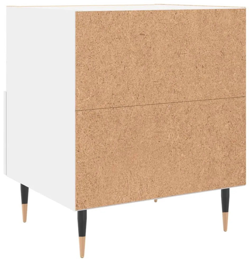vidaXL Κομοδίνο Λευκό 40 x 35 x 47,5 εκ. από Επεξεργασμένο Ξύλο