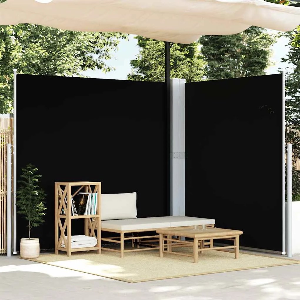 vidaXL Σκίαστρο Πλαϊνό Συρόμενο Μαύρο 200 x 600 εκ.