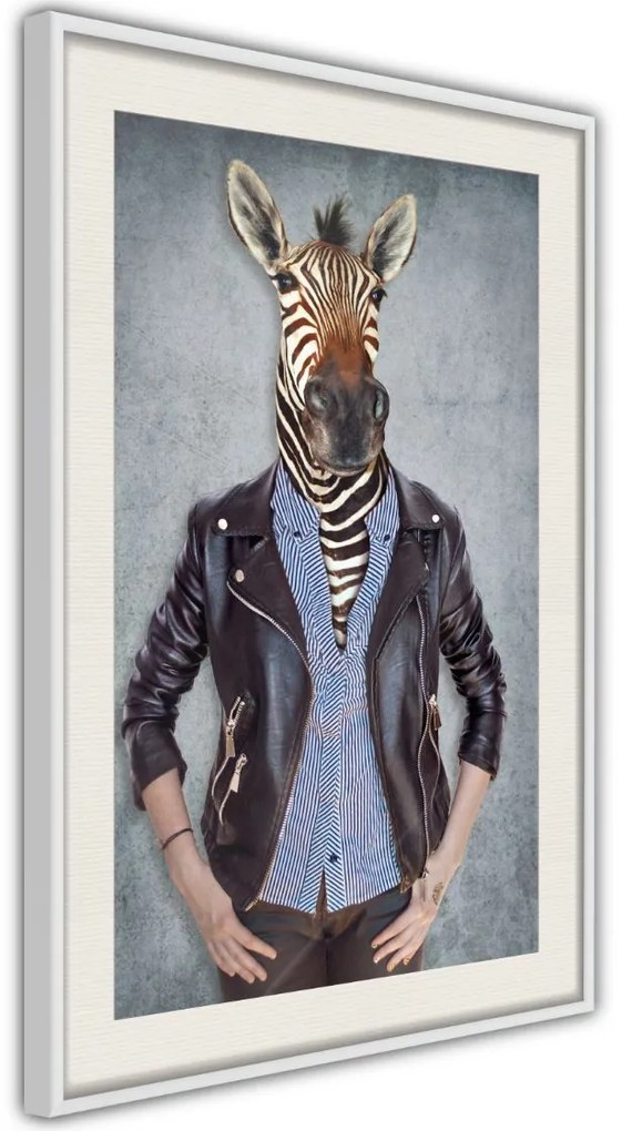 Αφίσα - Animal Alter Ego: Zebra - 20x30 - Χρυσό - Με πασπαρτού