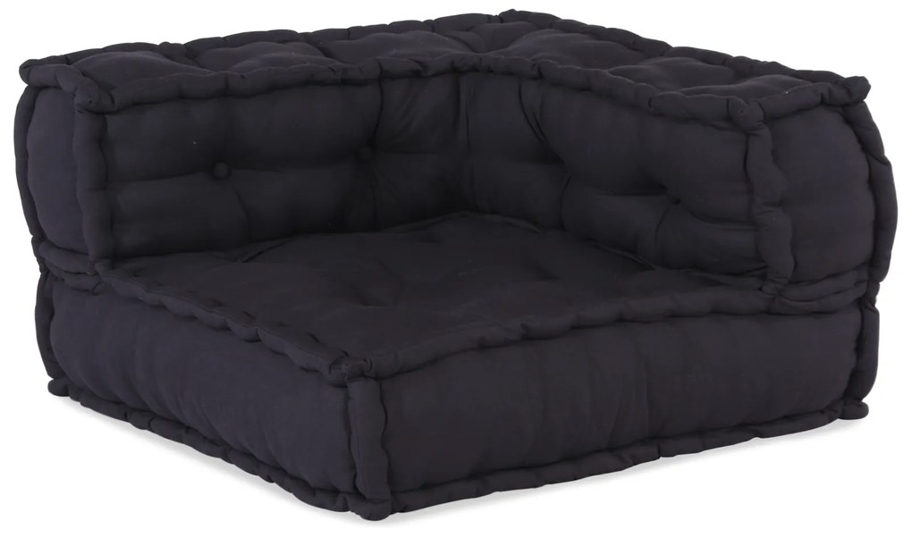 vidaXL Modular Pouffes - Σετ 2 σε Ανθρακί Ύφασμα
