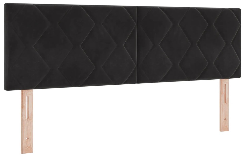 vidaXL Κρεβάτι με Στρώμα Μαύρο 140x200 εκ Βελούδο
