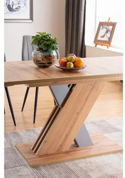 TABLE EXEL OAK WOTAN / SILVER 140(180)X85 (D) DIOMMI EXELDWS140D