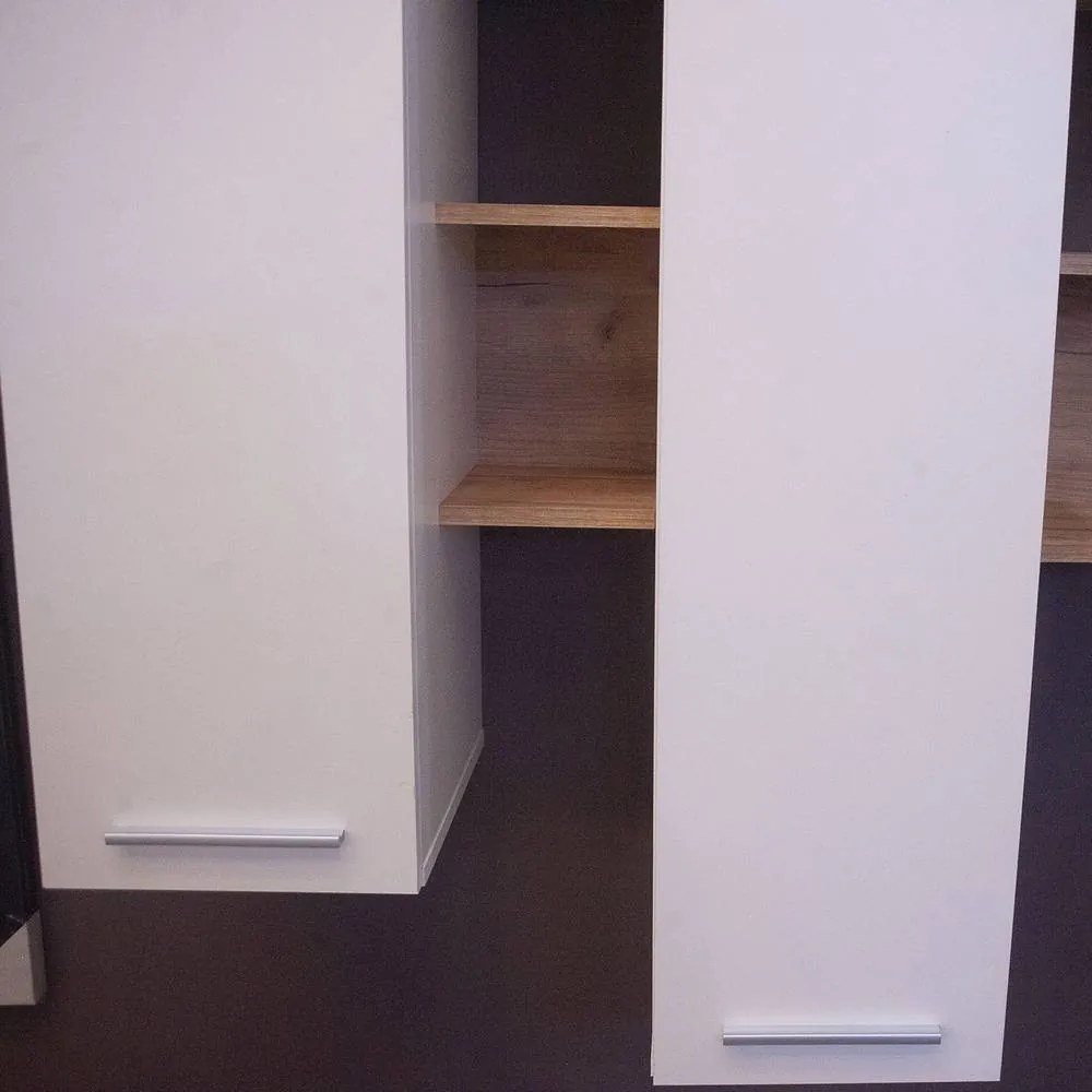 Σύνθεση Τηλεόρασης Astin 203x45.3x180εκ Χρυσός Δρύς Με Λευκό - TO-ASTIN - TO-ASTIN