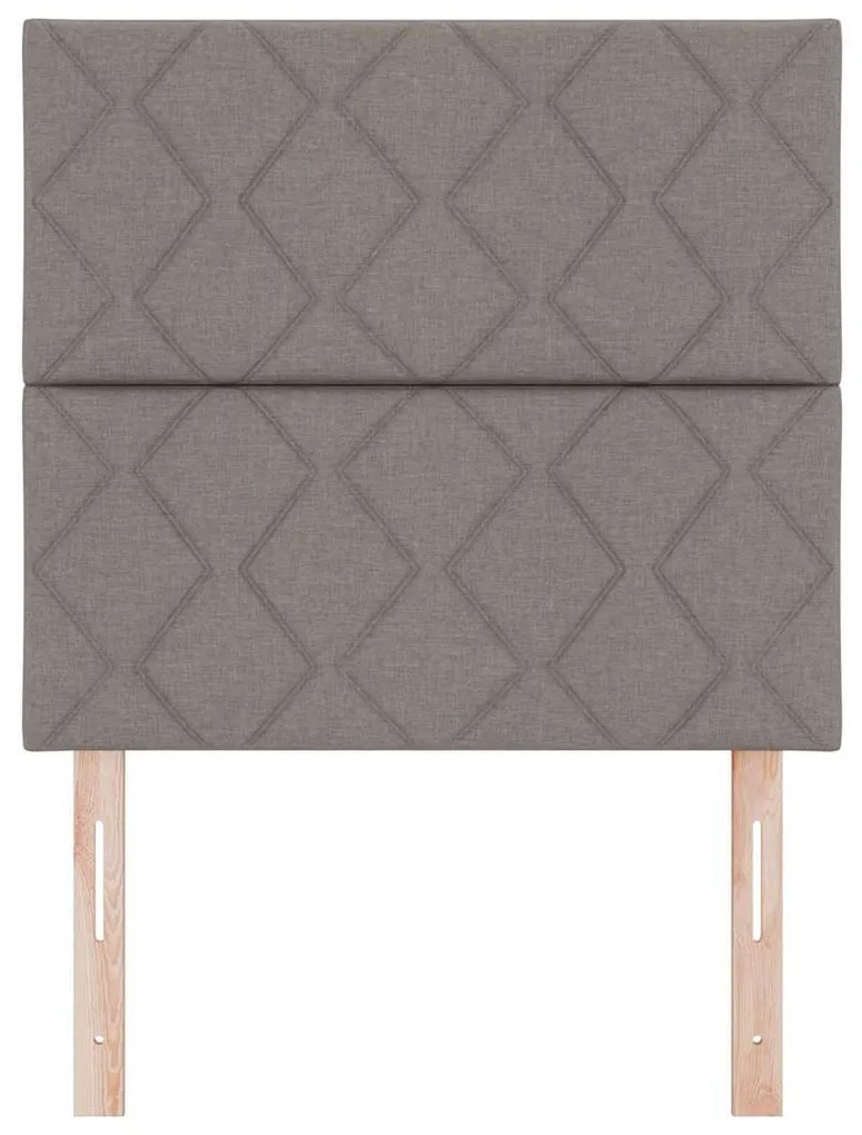 vidaXL Κεφαλάρι με φώτα λωρίδας LED με κεφαλάρι Taupe 100 cm ύφασμα