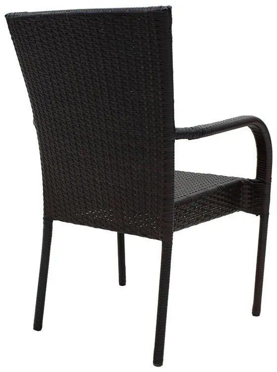 Καρέκλα - Πολυθρόνα Laura μέταλλο-pe rattan καφέ 58x58x90 εκ.