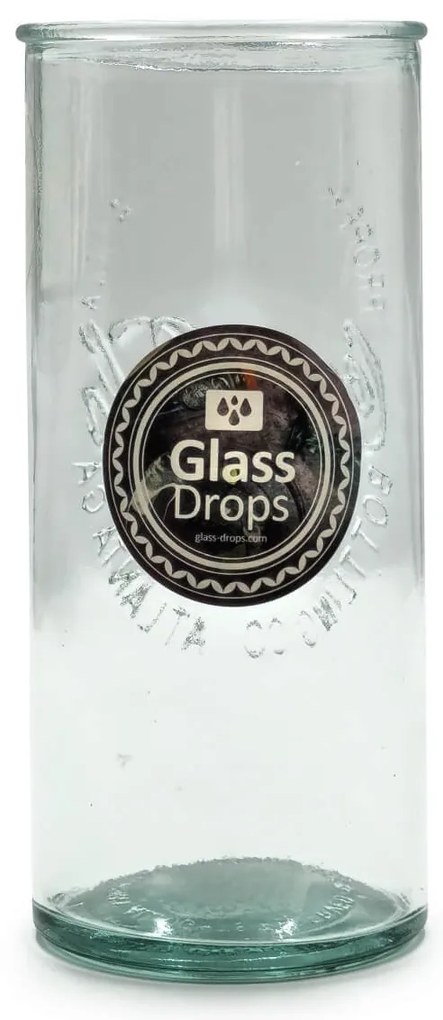 Ποτήρι Glass Drops Coca Cola (9017) Aπό 100% ανακυκλωμένο γυαλί, Xωρητικότητας 550ml, Διαστάσεων Ø 8 x Υ 17 cm