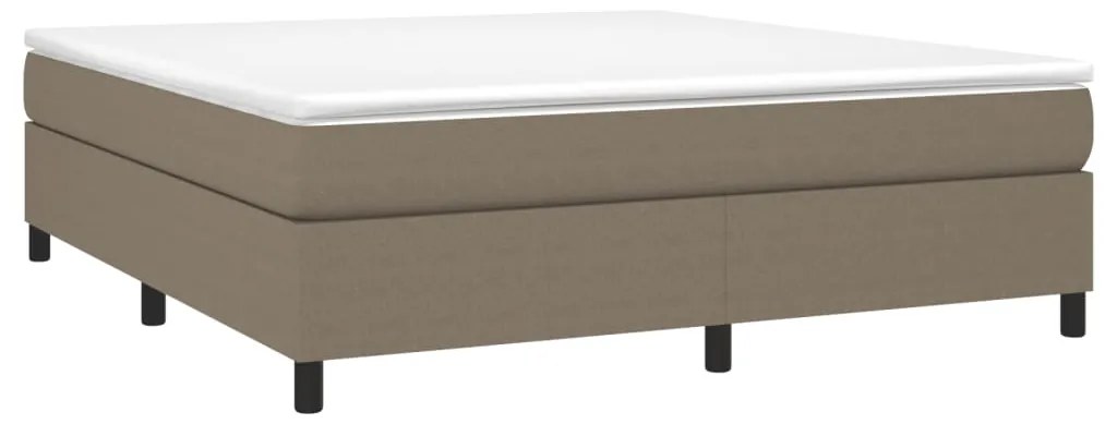 vidaXL Κρεβάτι Boxspring με Στρώμα Taupe 160x200 εκ. Υφασμάτινο