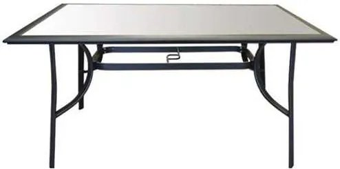 Τραπέζι Αλουμινίου με Κρύσταλλο 145x85x73