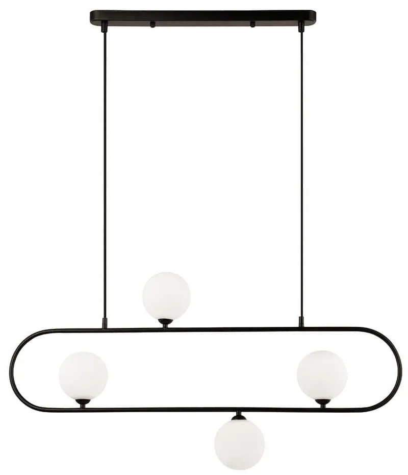 Φωτιστικό Οροφής - Ράγα Fancy 4229800 Black Viokef Metal, Glass