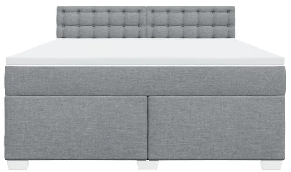 ΚΡΕΒΑΤΙ BOXSPRING ΜΕ ΣΤΡΩΜΑ ΑΝΟΙΧΤΟ ΓΚΡΙ 180X200 ΕΚ. ΥΦΑΣΜΑΤΙΝΟ 3285981