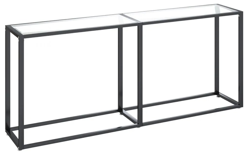 Τραπέζι Κονσόλα Διαφανές 180x35x75,5 εκ. από Ψημένο Γυαλί - Διαφανές