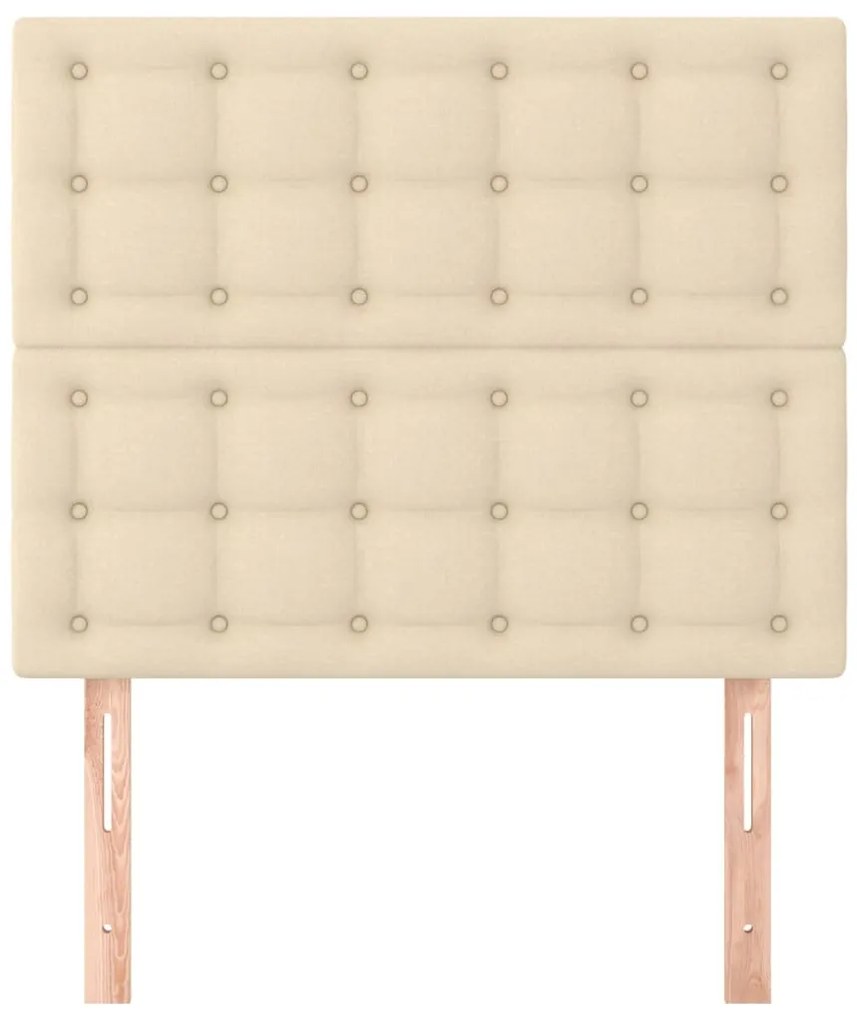 vidaXL Κεφαλάρια Κρεβατιού 2 τεμ. Κρεμ 100x5x78/88 εκ. Υφασμάτινο