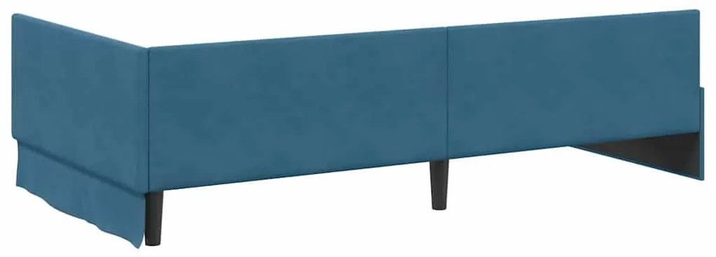 vidaXL Κρεβάτι Γωνίας Μπλε 80 x 200 cm Βελούδο και Εργοστασιακό ξύλο