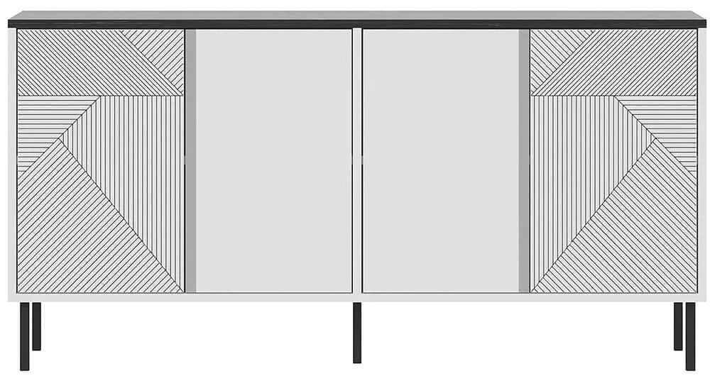Μπουφές Dora 327ODS1336 150x36x75cm White Μοριοσανίδα, Μελαμίνη