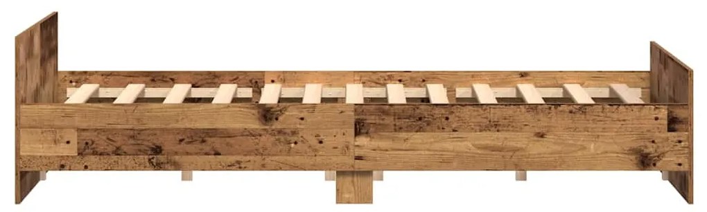 vidaXL Σκελετός Κρεβατιού Παλαιό ξύλο 200 x 200 cm Επεξεργασμένο ξύλο