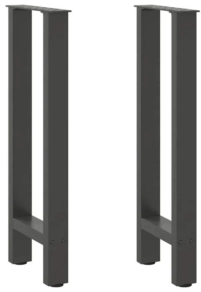 Πόδια Κονσόλας 2 τεμ. Ανθρακί 28x(72-73) εκ. Ατσάλι