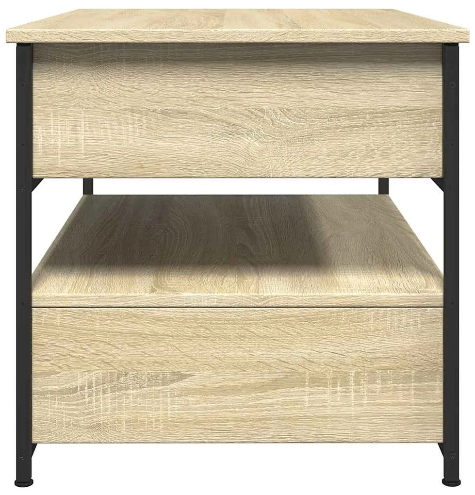 vidaXL Τραπεζάκι Σαλονιού Sonoma Δρυς 70x50x50 εκ. Επ. Ξύλο & Μέταλλο