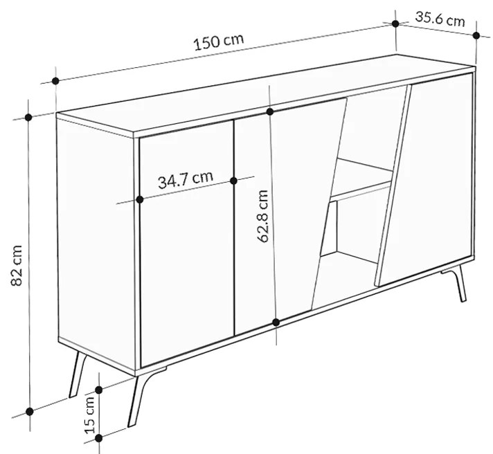 ΜΠΟΥΦΕΣ FIONA MEGAPAP ΧΡΩΜΑ ΦΥΣΙΚΟ ΟΞΙΑΣ - ΓΚΡΙ ΡΕΤΡΟ 150X35,6X82ΕΚ.