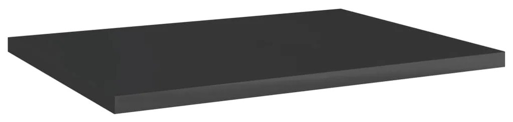 vidaXL Ράφια Βιβλιοθήκης 8 τεμ. Γυαλ. Μαύρο 40x30x1,5 εκ. Μοριοσανίδα