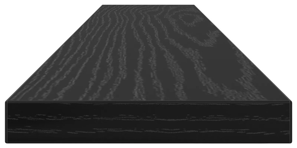 vidaXL Ράφια Βιβλιοθήκης - Σετ 4 Μαύρου Δρυός, 60x10x1.5 εκ - Ξύλινα